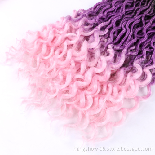 Wholesale new  pre looped wavy  faux locks crochet hair extension